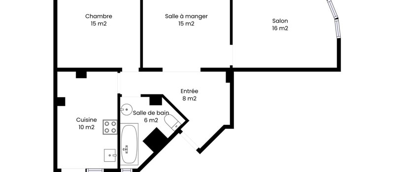Service plan 2D du bien immobilier